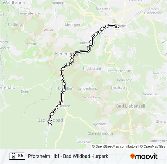 S6 Train Line Map