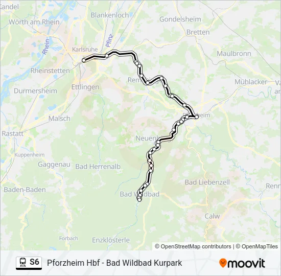 S6 Train Line Map