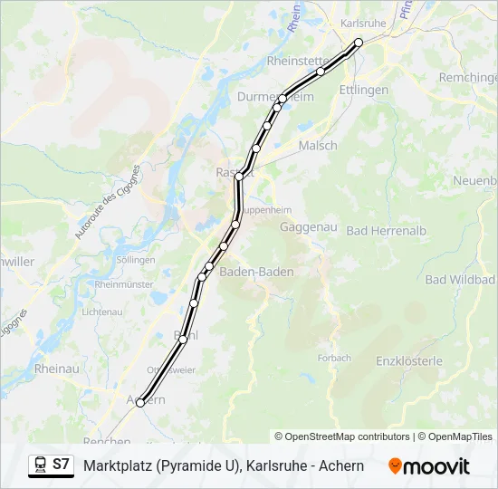 S7 Train Line Map