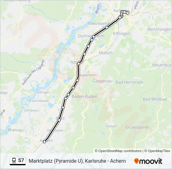 S7 Train Line Map