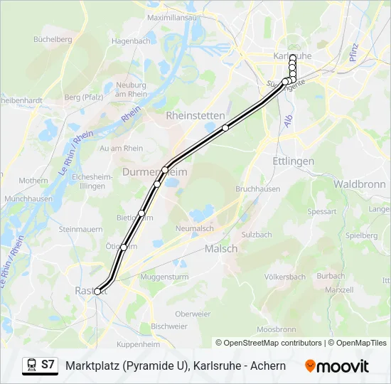 S7 Train Line Map