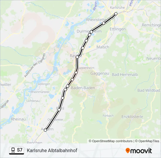 S7 Train Line Map