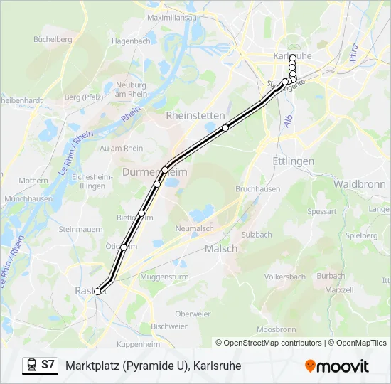 S7 Train Line Map