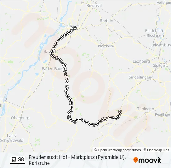 S8 Train Line Map