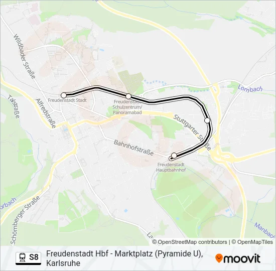 S8 Train Line Map