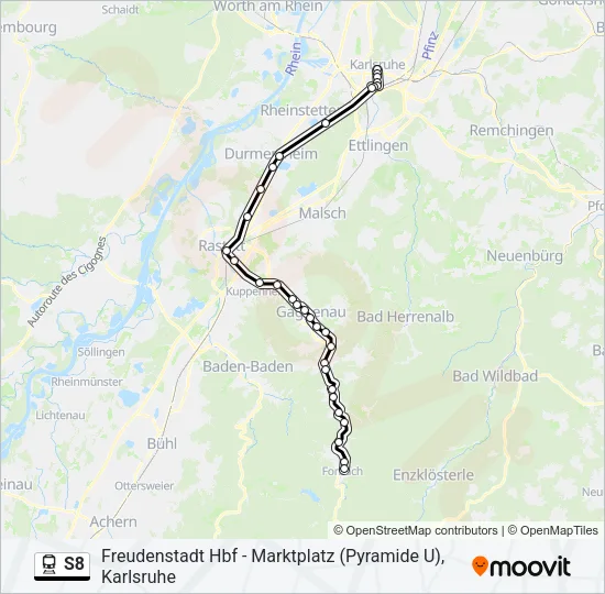 S8 Train Line Map
