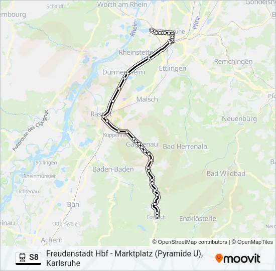 S8 Train Line Map