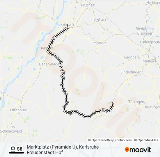 S8 Train Line Map
