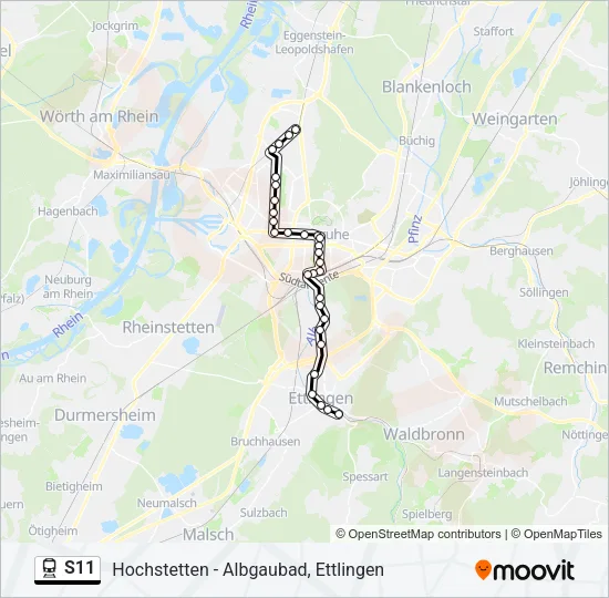 S11 Train Line Map