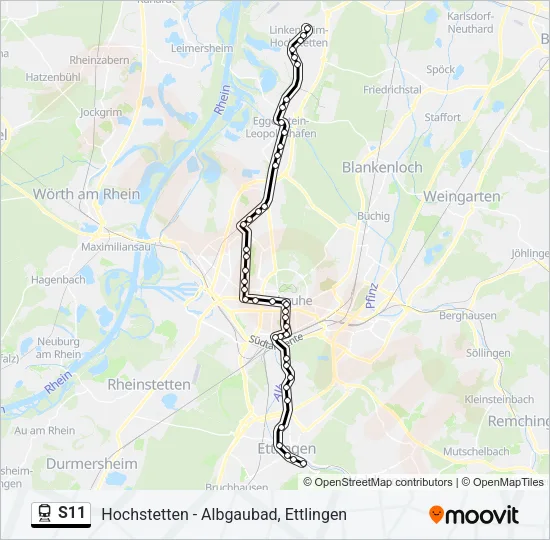 S11 Train Line Map