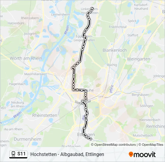 S11 Train Line Map