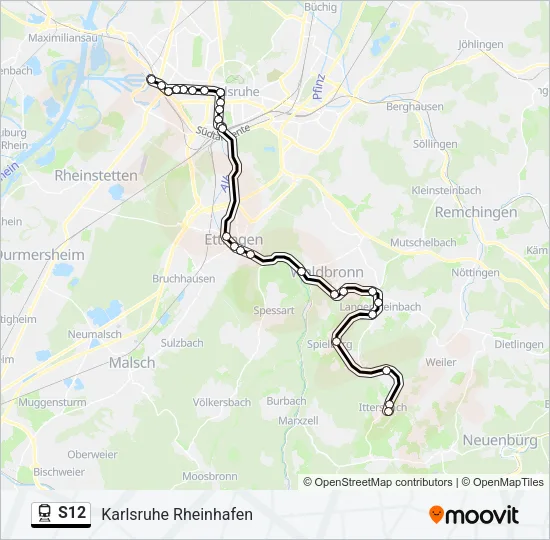 S12 Train Line Map