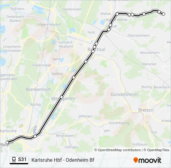S31 Train Line Map