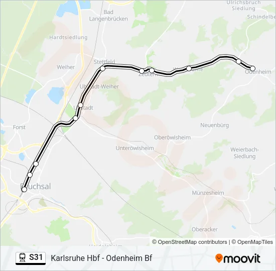 S31 Train Line Map