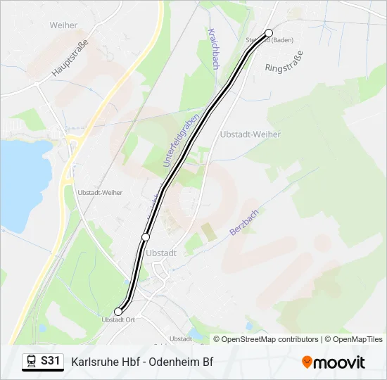 S31 Train Line Map