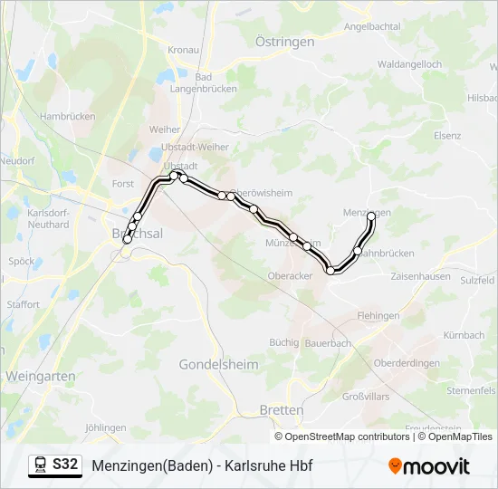 S32 Train Line Map