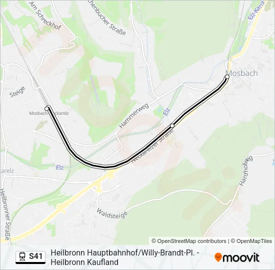 S41 Train Line Map