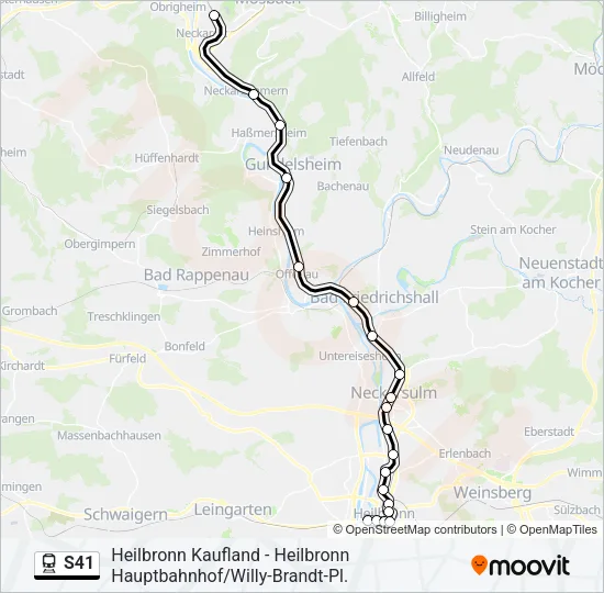 S41 Train Line Map