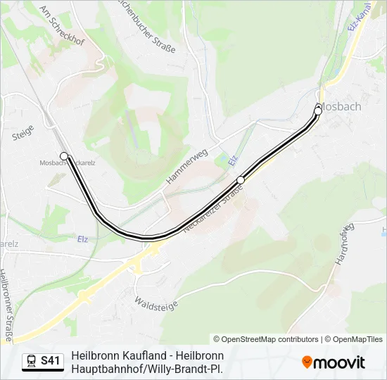 S41 Train Line Map