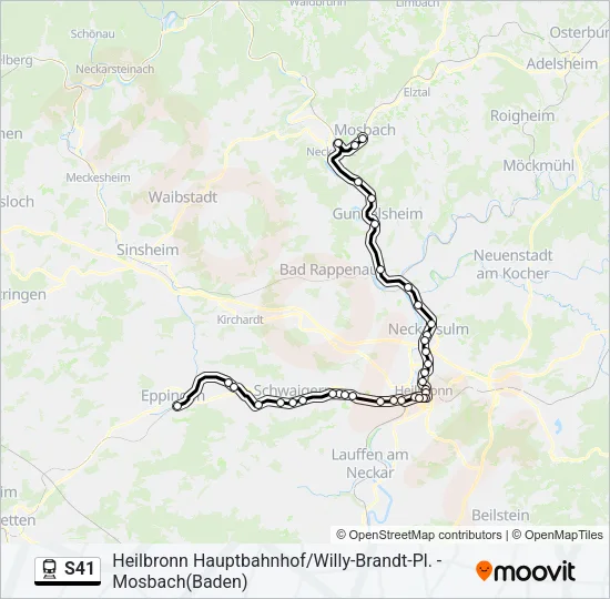 Bahnlinie S41 Karte
