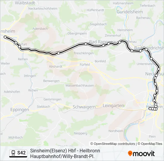 S42 Train Line Map