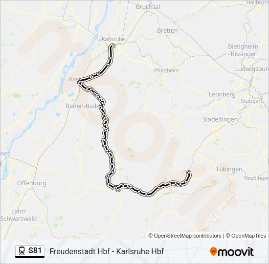 S81 Train Line Map
