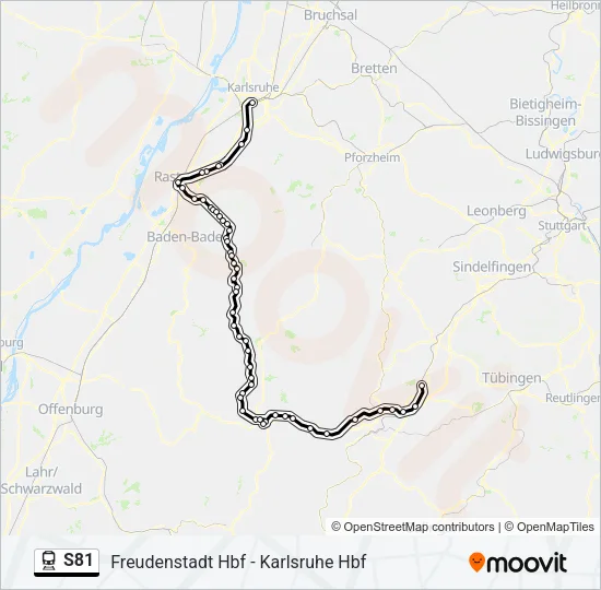 S81 Train Line Map