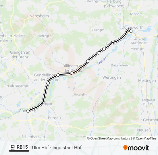 Bahnlinie RB15 Karte