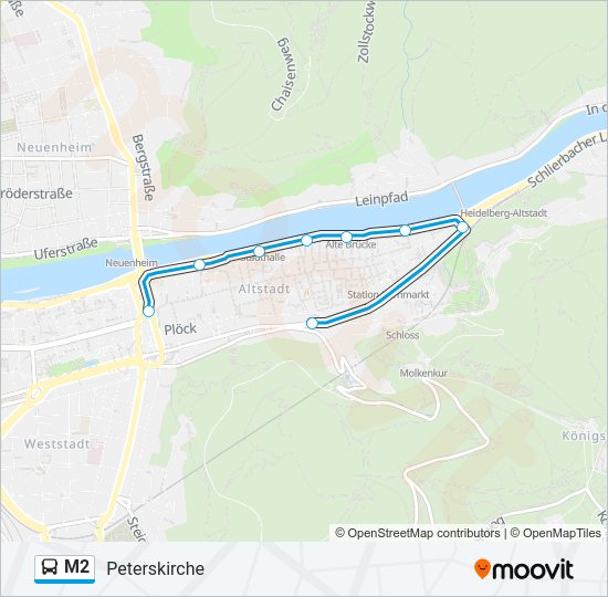 M2 Bus Line Map