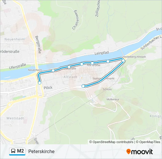 M2 Bus Line Map