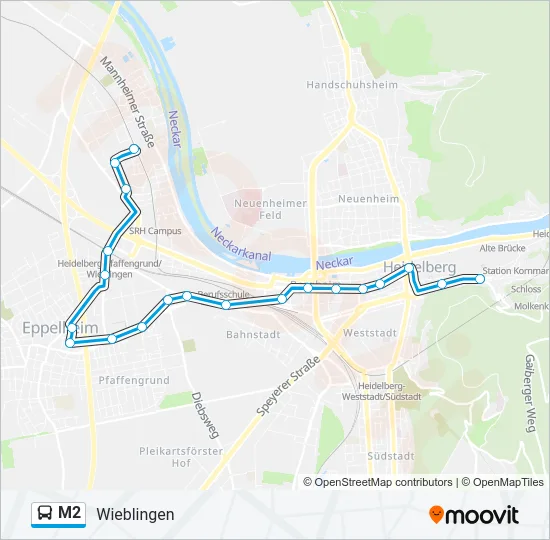 M2 Bus Line Map