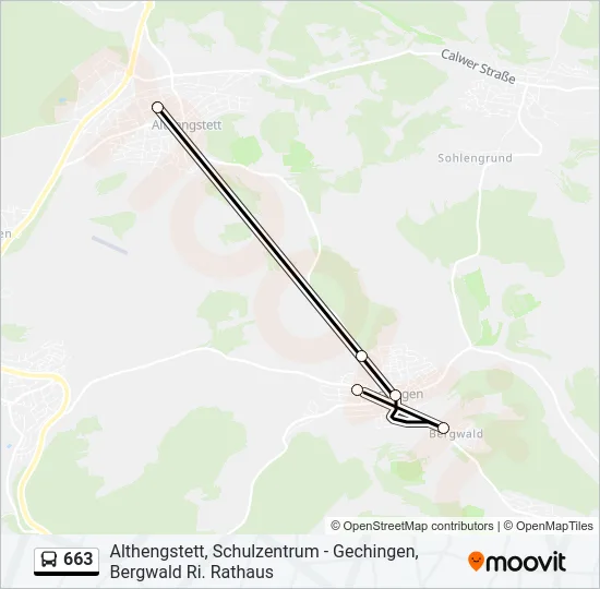 663 Bus Line Map
