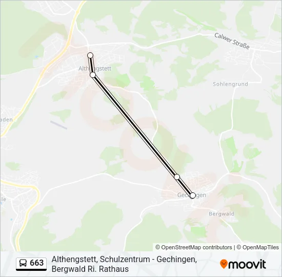663 Bus Line Map