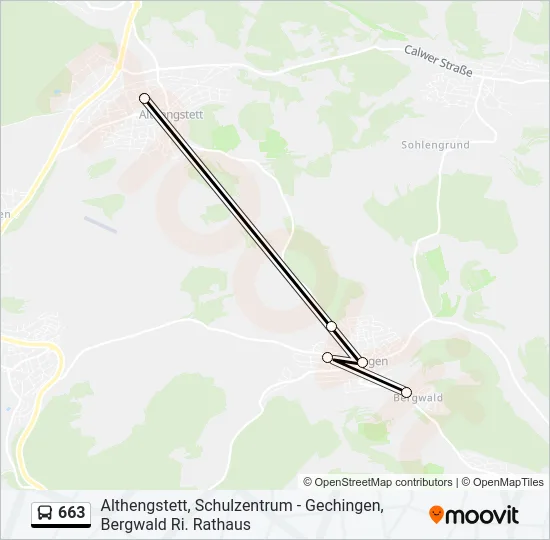 663 Bus Line Map