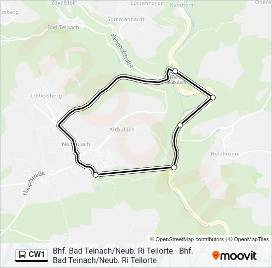 CW1 Bus Line Map