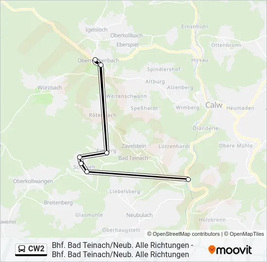 CW2 Bus Line Map