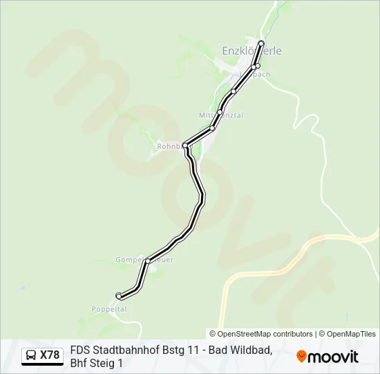 X78 Bus Line Map
