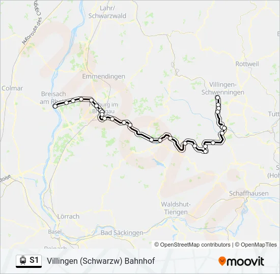 S1 Light Rail Line Map