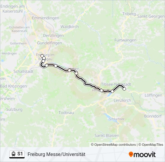 S1 Light Rail Line Map