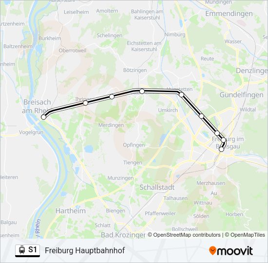 S1 Light Rail Line Map