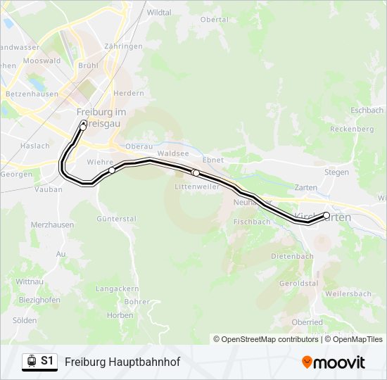 S1 Light Rail Line Map