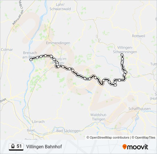 S1 Light Rail Line Map