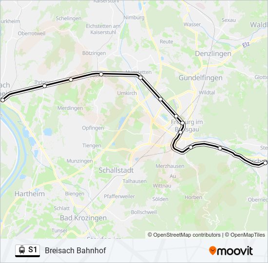 S1 light rail Line Map