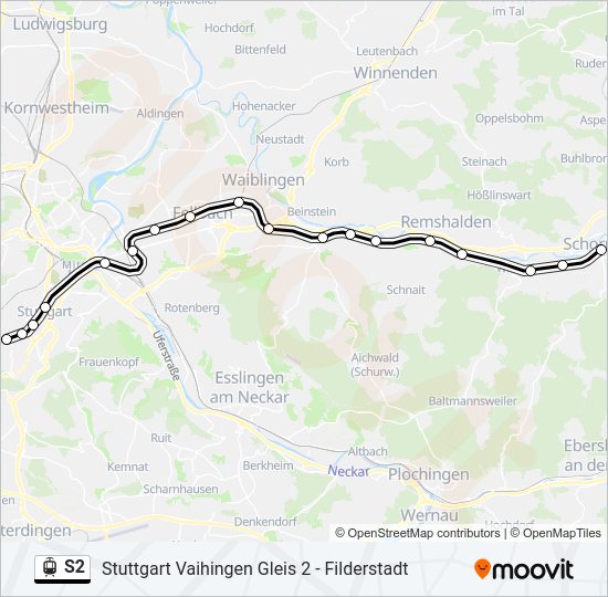 S2 Light Rail Line Map