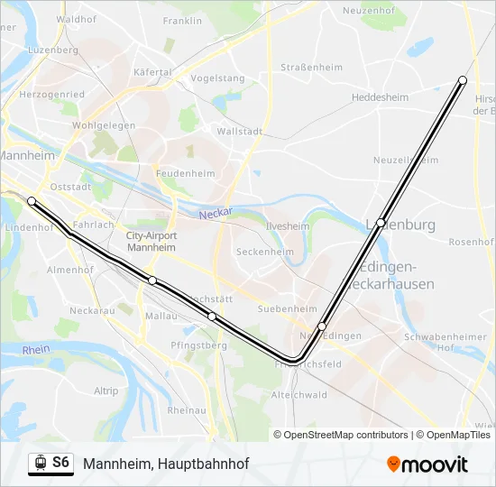 S6 Light Rail Line Map
