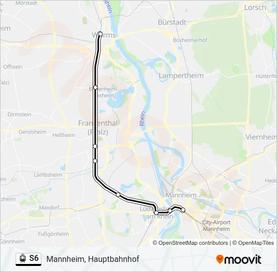 S6 Light Rail Line Map