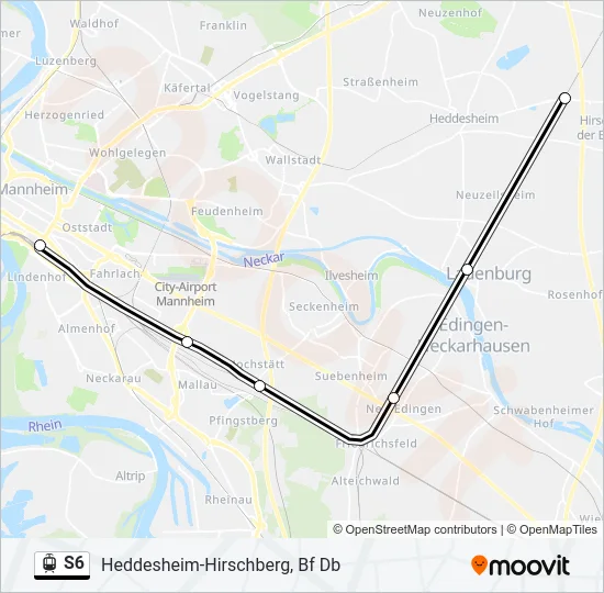 S6 Light Rail Line Map