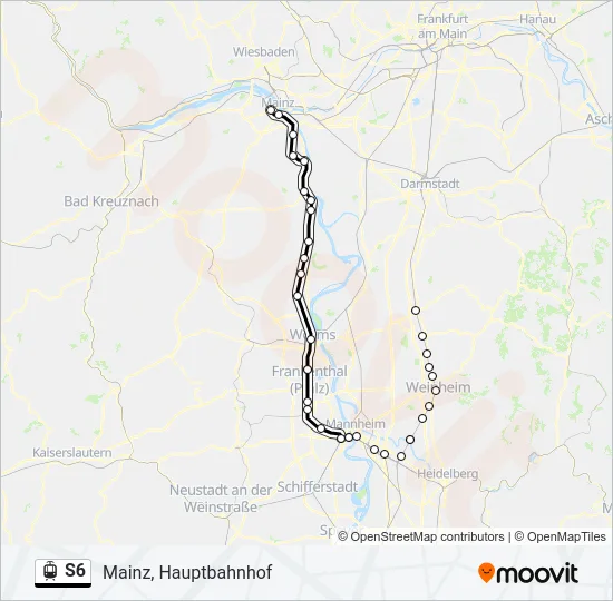 S6 Light Rail Line Map
