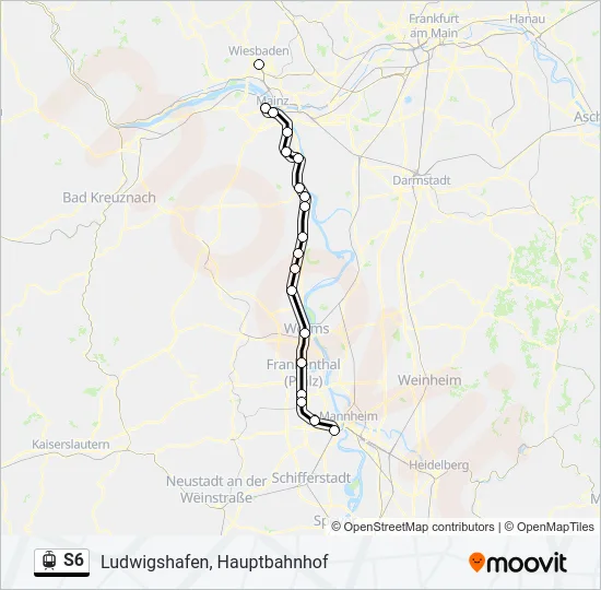 S6 Light Rail Line Map