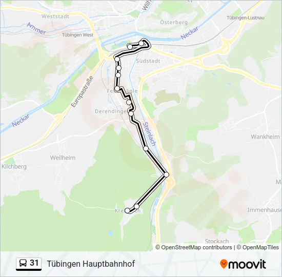 31 Bus Line Map